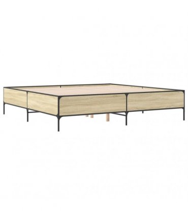vidaXL Bed Frame without Mattress Sonoma Oak 180x200 cm