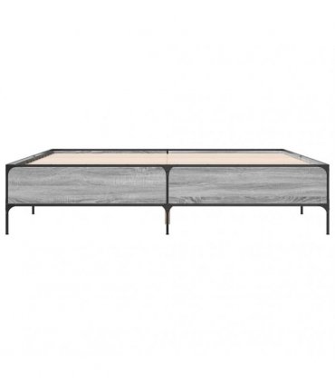vidaXL Bed Frame without Mattress Grey Sonoma 180x200 cm