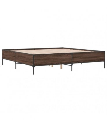 vidaXL Bed Frame without Mattress Brown Oak 180x200 cm