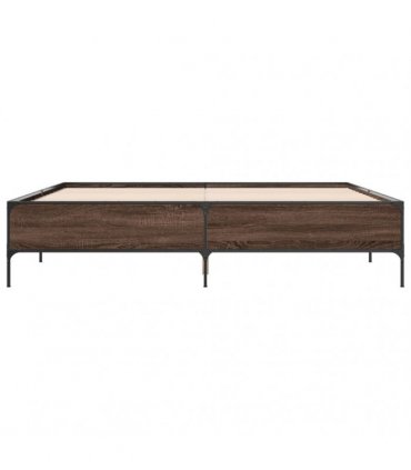 vidaXL Bed Frame without Mattress Brown Oak 180x200 cm