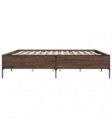 vidaXL Bed Frame without Mattress Brown Oak 180x200 cm