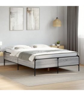 vidaXL Bed Frame without Mattress Grey Sonoma 160x200 cm