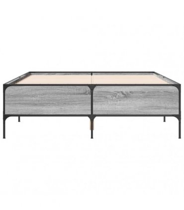 vidaXL Bed Frame without Mattress Grey Sonoma 160x200 cm