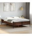 vidaXL Bed Frame without Mattress Brown Oak 160x200 cm