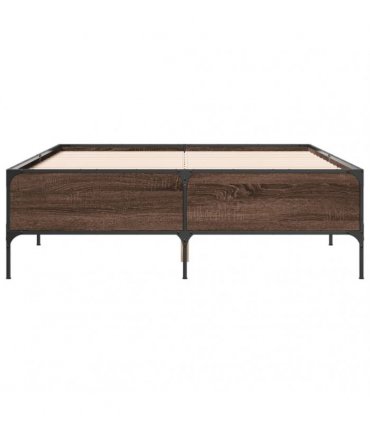 vidaXL Bed Frame without Mattress Brown Oak 160x200 cm