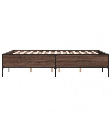 vidaXL Bed Frame without Mattress Brown Oak 160x200 cm
