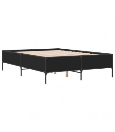 vidaXL Bed Frame without Mattress Black 150x200 cm