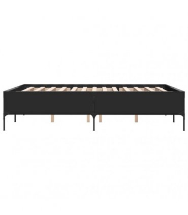 vidaXL Bed Frame without Mattress Black 150x200 cm