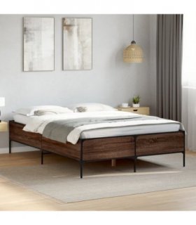 vidaXL Bed Frame without Mattress Brown Oak 150x200 cm