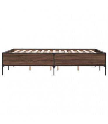 vidaXL Bed Frame without Mattress Brown Oak 150x200 cm