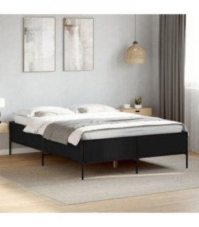 vidaXL Bed Frame without Mattress Black 140x200 cm