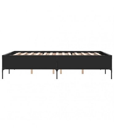 vidaXL Bed Frame without Mattress Black 140x200 cm