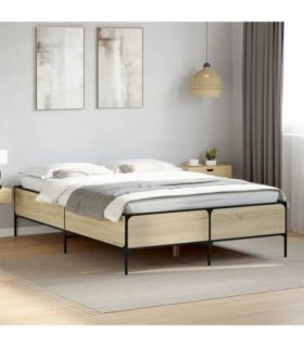 vidaXL Bed Frame without Mattress Sonoma Oak 140x200 cm