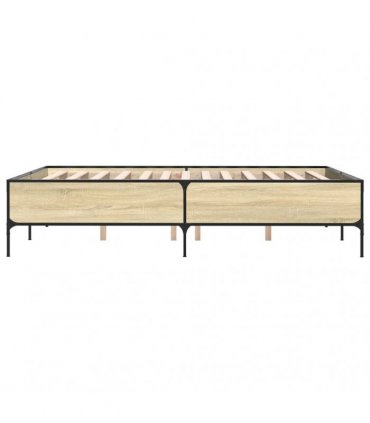 vidaXL Bed Frame without Mattress Sonoma Oak 140x200 cm