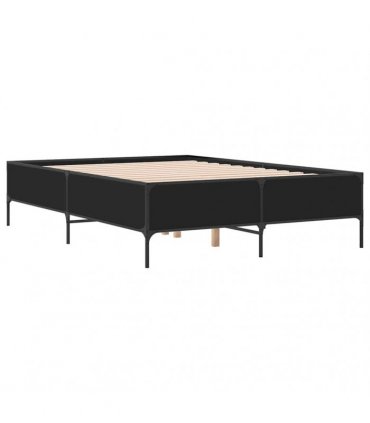 vidaXL Bed Frame without Mattress Black 120x200 cm