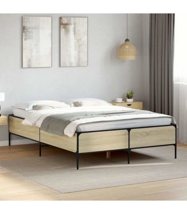vidaXL Bed Frame without Mattress Sonoma Oak 120x200 cm
