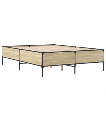 vidaXL Bed Frame without Mattress Sonoma Oak 120x200 cm
