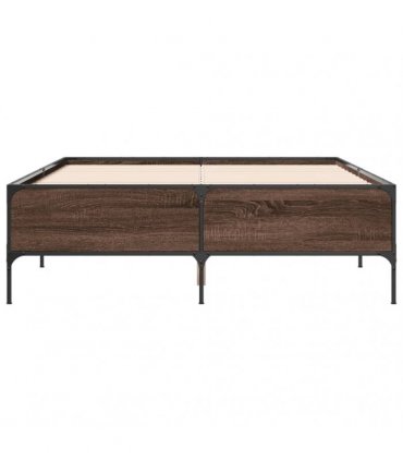 vidaXL Bed Frame without Mattress Brown Oak 120x200 cm