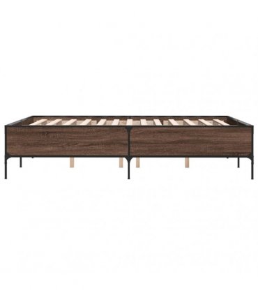 vidaXL Bed Frame without Mattress Brown Oak 120x200 cm