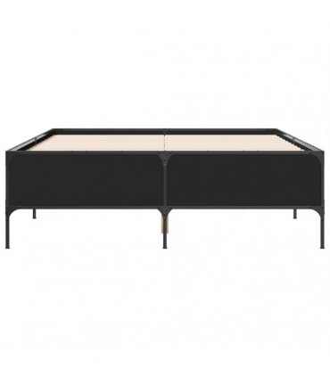vidaXL Bed Frame without Mattress Black 140x190 cm