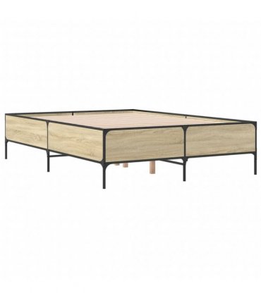 vidaXL Bed Frame without Mattress Sonoma Oak 140x190 cm