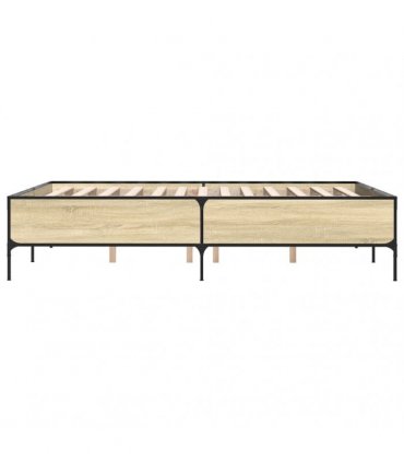 vidaXL Bed Frame without Mattress Sonoma Oak 140x190 cm