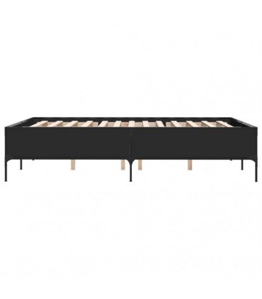 vidaXL Bed Frame without Mattress Black 135x190 cm