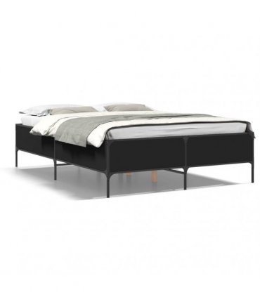 vidaXL Bed Frame without Mattress Black 120x190 cm