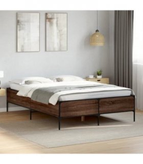 vidaXL Bed Frame without Mattress Brown Oak 120x190 cm