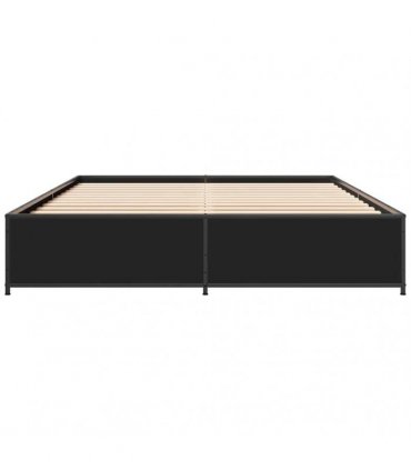 vidaXL Bed Frame without Mattress Black 140x200 cm