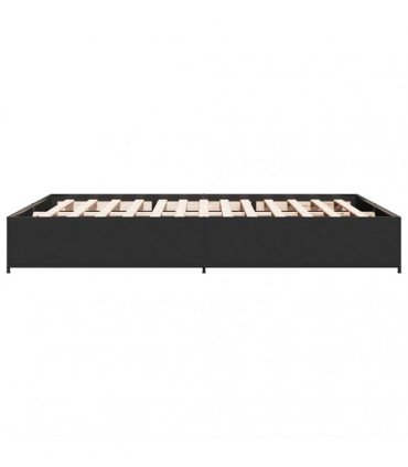 vidaXL Bed Frame without Mattress Black 140x200 cm