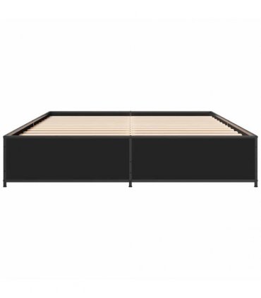 vidaXL Bed Frame without Mattress Black 135x190 cm