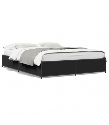 vidaXL Bed Frame without Mattress Black 120x190 cm