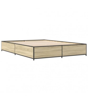 vidaXL Bed Frame without Mattress Sonoma Oak 120x190 cm