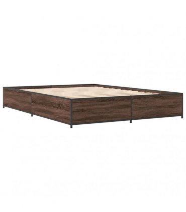 vidaXL Bed Frame without Mattress Brown Oak 120x190 cm
