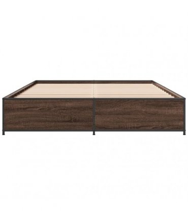 vidaXL Bed Frame without Mattress Brown Oak 120x190 cm