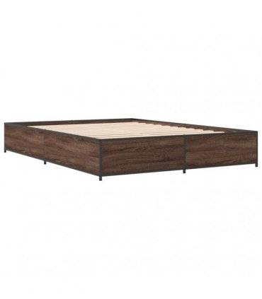 vidaXL Bed Frame without Mattress Brown Oak 120x190 cm