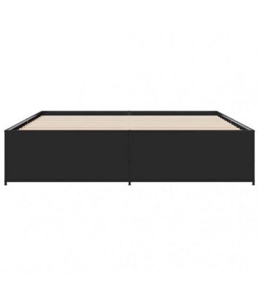 vidaXL Bed Frame without Mattress Black 200x200 cm
