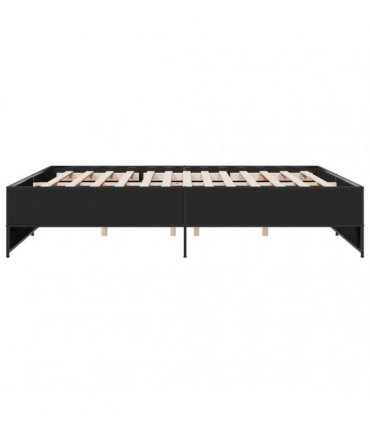 vidaXL Bed Frame without Mattress Black 200x200 cm