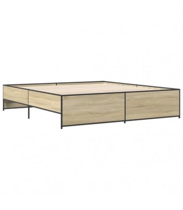 vidaXL Bed Frame without Mattress Sonoma Oak 200x200 cm