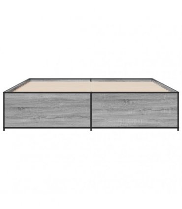 vidaXL Bed Frame without Mattress Grey Sonoma 200x200 cm