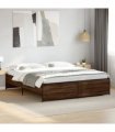 vidaXL Bed Frame without Mattress Brown Oak 200x200 cm