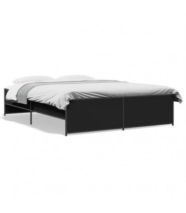 vidaXL Bed Frame without Mattress Black 160x200 cm