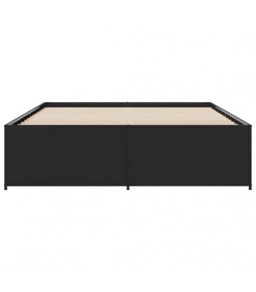 vidaXL Bed Frame without Mattress Black 160x200 cm
