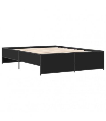 vidaXL Bed Frame without Mattress Black 160x200 cm