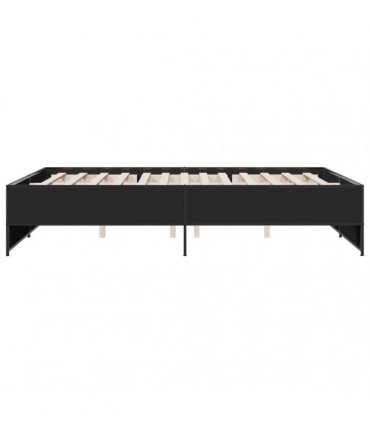 vidaXL Bed Frame without Mattress Black 160x200 cm