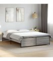 vidaXL Bed Frame without Mattress Grey Sonoma 160x200 cm