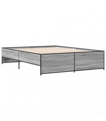 vidaXL Bed Frame without Mattress Grey Sonoma 160x200 cm