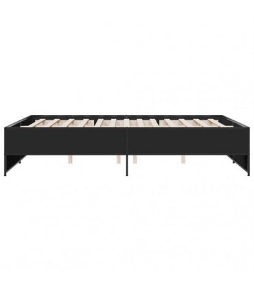 vidaXL Bed Frame without Mattress Black 150x200 cm