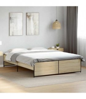 vidaXL Bed Frame without Mattress Sonoma Oak 150x200 cm